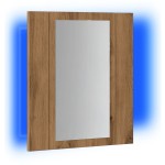 vidaXL Dulap cu oglindă de baie LED stejar artizanal 40x12x45 cm, lemn vidaXL Dulap cu oglindă de baie LED stejar artizanal 40x12x45 cm, lemn