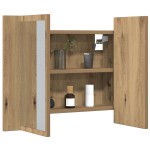 vidaXL Dulap cu oglindă & LED stejar artizanal 60x12x45 cm lemn vidaXL Dulap cu oglindă & LED stejar artizanal 60x12x45 cm lemn