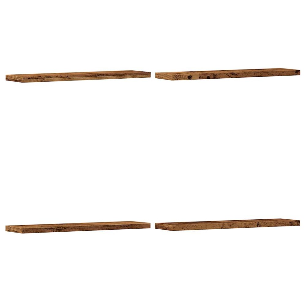 vidaXL Rafturi perete 4 buc., lemn vechi, 40x20x1,5 cm, lemn prelucrat