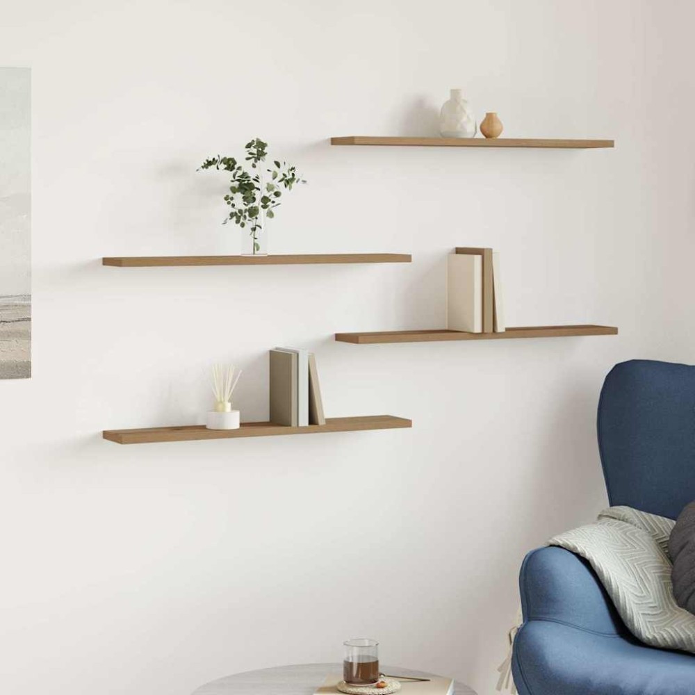 vidaXL Plăci bibliotecă, 4 buc., stejar artizanal, 60x10x1,5 cm, lemn