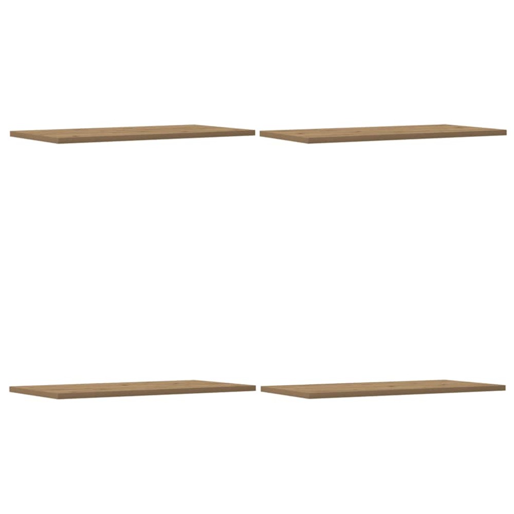 vidaXL Rafturi de perete, 4 buc., stejar artizanal, 60x30x1,5 cm, lemn