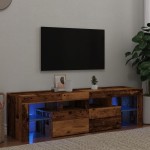 vidaXL Dulap TV cu lumini LED lemn vechi 140x36,5x40 cm lemn prelucrat vidaXL Dulap TV cu lumini LED lemn vechi 140x36,5x40 cm lemn prelucrat