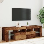 vidaXL Dulap TV cu lumini LED lemn vechi 140x36,5x40 cm lemn prelucrat vidaXL Dulap TV cu lumini LED lemn vechi 140x36,5x40 cm lemn prelucrat
