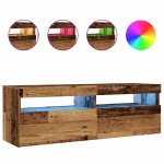 vidaXL Dulap TV cu lumini LED lemn vechi 120x35x40 cm lemn prelucrat vidaXL Dulap TV cu lumini LED lemn vechi 120x35x40 cm lemn prelucrat