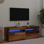 vidaXL Dulap TV cu lumini LED lemn vechi 120x35x40 cm lemn prelucrat vidaXL Dulap TV cu lumini LED lemn vechi 120x35x40 cm lemn prelucrat