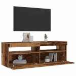 vidaXL Dulap TV cu lumini LED lemn vechi 120x35x40 cm lemn prelucrat vidaXL Dulap TV cu lumini LED lemn vechi 120x35x40 cm lemn prelucrat