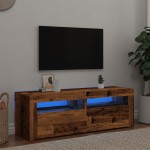 vidaXL Dulap TV cu lumini LED lemn vechi 120x35x40 cm lemn prelucrat vidaXL Dulap TV cu lumini LED lemn vechi 120x35x40 cm lemn prelucrat