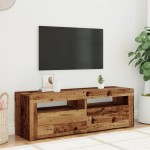 vidaXL Dulap TV cu lumini LED lemn vechi 120x35x40 cm lemn prelucrat vidaXL Dulap TV cu lumini LED lemn vechi 120x35x40 cm lemn prelucrat