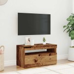 vidaXL Dulap TV cu lumini LED lemn vechi 75x35x40 cm lemn prelucrat vidaXL Dulap TV cu lumini LED lemn vechi 75x35x40 cm lemn prelucrat