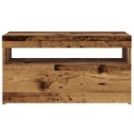 vidaXL Dulap TV cu lumini LED lemn vechi 75x35x40 cm lemn prelucrat vidaXL Dulap TV cu lumini LED lemn vechi 75x35x40 cm lemn prelucrat