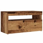 vidaXL Dulapuri TV cu lumini LED, 2 buc., lemn vechi, lemn prelucrat