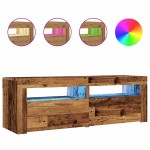 vidaXL Dulap TV cu lumini LED lemn vechi 120x35x40 cm lemn prelucrat vidaXL Dulap TV cu lumini LED lemn vechi 120x35x40 cm lemn prelucrat