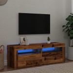 vidaXL Dulap TV cu lumini LED lemn vechi 120x35x40 cm lemn prelucrat vidaXL Dulap TV cu lumini LED lemn vechi 120x35x40 cm lemn prelucrat
