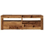 vidaXL Dulap TV cu lumini LED lemn vechi 120x35x40 cm lemn prelucrat vidaXL Dulap TV cu lumini LED lemn vechi 120x35x40 cm lemn prelucrat
