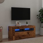 vidaXL Dulap TV cu lumini LED lemn vechi 90x35x40 cm lemn prelucrat vidaXL Dulap TV cu lumini LED lemn vechi 90x35x40 cm lemn prelucrat