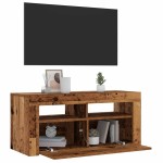 vidaXL Dulap TV cu lumini LED lemn vechi 90x35x40 cm lemn prelucrat vidaXL Dulap TV cu lumini LED lemn vechi 90x35x40 cm lemn prelucrat
