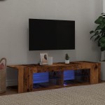 vidaXL Dulap TV cu lumini LED lemn vechi 135x39x30 cm lemn prelucrat vidaXL Dulap TV cu lumini LED lemn vechi 135x39x30 cm lemn prelucrat
