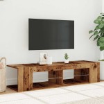vidaXL Dulap TV cu lumini LED lemn vechi 135x39x30 cm lemn prelucrat vidaXL Dulap TV cu lumini LED lemn vechi 135x39x30 cm lemn prelucrat