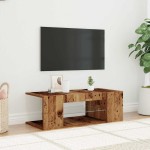 vidaXL Dulap TV cu lumini LED lemn vechi 90x39x30 cm lemn prelucrat vidaXL Dulap TV cu lumini LED lemn vechi 90x39x30 cm lemn prelucrat