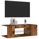 vidaXL Dulap TV cu lumini LED lemn vechi 90x39x30 cm lemn prelucrat vidaXL Dulap TV cu lumini LED lemn vechi 90x39x30 cm lemn prelucrat