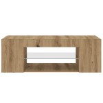 vidaXL Dulap TV cu LED stejar artizanal 90x39x30 cm lemn prelucrat