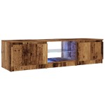 vidaXL Dulap TV cu lumini LED lemn vechi 140x40x36 cm lemn prelucrat vidaXL Dulap TV cu lumini LED lemn vechi 140x40x36 cm lemn prelucrat
