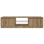 vidaXL Dulap TV cu LED stejar artizanal 140x40x36 cm lemn prelucrat
