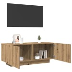 vidaXL Dulap TV, stejar artizanal, 100x35x40 cm, lemn prelucrat vidaXL Dulap TV, stejar artizanal, 100x35x40 cm, lemn prelucrat