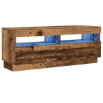 vidaXL Dulap TV cu lumini LED lemn vechi 100x35x40 cm lemn prelucrat vidaXL Dulap TV cu lumini LED lemn vechi 100x35x40 cm lemn prelucrat
