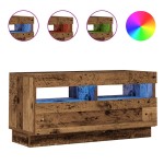 vidaXL Dulap TV cu lumini LED lemn vechi 80x35x40 cm lemn prelucrat vidaXL Dulap TV cu lumini LED lemn vechi 80x35x40 cm lemn prelucrat