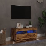 vidaXL Dulap TV cu lumini LED lemn vechi 80x35x40 cm lemn prelucrat vidaXL Dulap TV cu lumini LED lemn vechi 80x35x40 cm lemn prelucrat