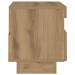 vidaXL Dulap TV lumini LED stejar artizanal 80x35x40 cm lemn prelucrat