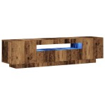 vidaXL Dulap TV cu lumini LED lemn vechi 160x35x40 cm lemn prelucrat vidaXL Dulap TV cu lumini LED lemn vechi 160x35x40 cm lemn prelucrat