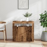 vidaXL Dulap cu lumini LED, lemn vechi, 80x35x75 cm, lemn prelucrat
