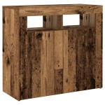 vidaXL Dulap cu lumini LED, lemn vechi, 80x35x75 cm, lemn prelucrat