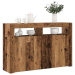 vidaXL Dulap cu lumini LED, lemn vechi, 115,5x30x75 cm, lemn prelucrat vidaXL Dulap cu lumini LED, lemn vechi, 115,5x30x75 cm, lemn prelucrat