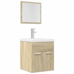 vidaXL Set mobilier de baie, 2 piese, stejar sonoma, lemn prelucrat vidaXL Set mobilier de baie, 2 piese, stejar sonoma, lemn prelucrat