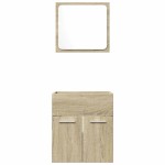 vidaXL Set mobilier de baie, 2 piese, stejar sonoma, lemn prelucrat vidaXL Set mobilier de baie, 2 piese, stejar sonoma, lemn prelucrat