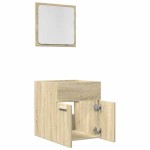 vidaXL Set mobilier de baie, 2 piese, stejar sonoma, lemn prelucrat vidaXL Set mobilier de baie, 2 piese, stejar sonoma, lemn prelucrat
