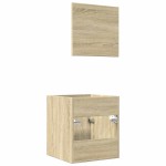 vidaXL Set mobilier de baie, 2 piese, stejar sonoma, lemn prelucrat vidaXL Set mobilier de baie, 2 piese, stejar sonoma, lemn prelucrat