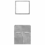 vidaXL Set mobilier de baie, 2 piese, gri beton, lemn compozit vidaXL Set mobilier de baie, 2 piese, gri beton, lemn compozit