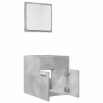 vidaXL Set mobilier de baie, 2 piese, gri beton, lemn compozit vidaXL Set mobilier de baie, 2 piese, gri beton, lemn compozit