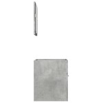 vidaXL Set mobilier de baie, 2 piese, gri beton, lemn compozit vidaXL Set mobilier de baie, 2 piese, gri beton, lemn compozit