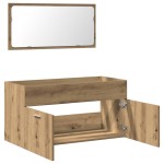 vidaXL Dulap de baie cu oglindă Artisan Stejar lemn prelucrat vidaXL Dulap de baie cu oglindă Artisan Stejar lemn prelucrat