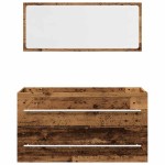 vidaXL Set mobilier de baie, 2 piese, lemn vechi, lemn prelucrat vidaXL Set mobilier de baie, 2 piese, lemn vechi, lemn prelucrat