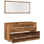vidaXL Set mobilier de baie, 2 piese, lemn vechi, lemn prelucrat vidaXL Set mobilier de baie, 2 piese, lemn vechi, lemn prelucrat