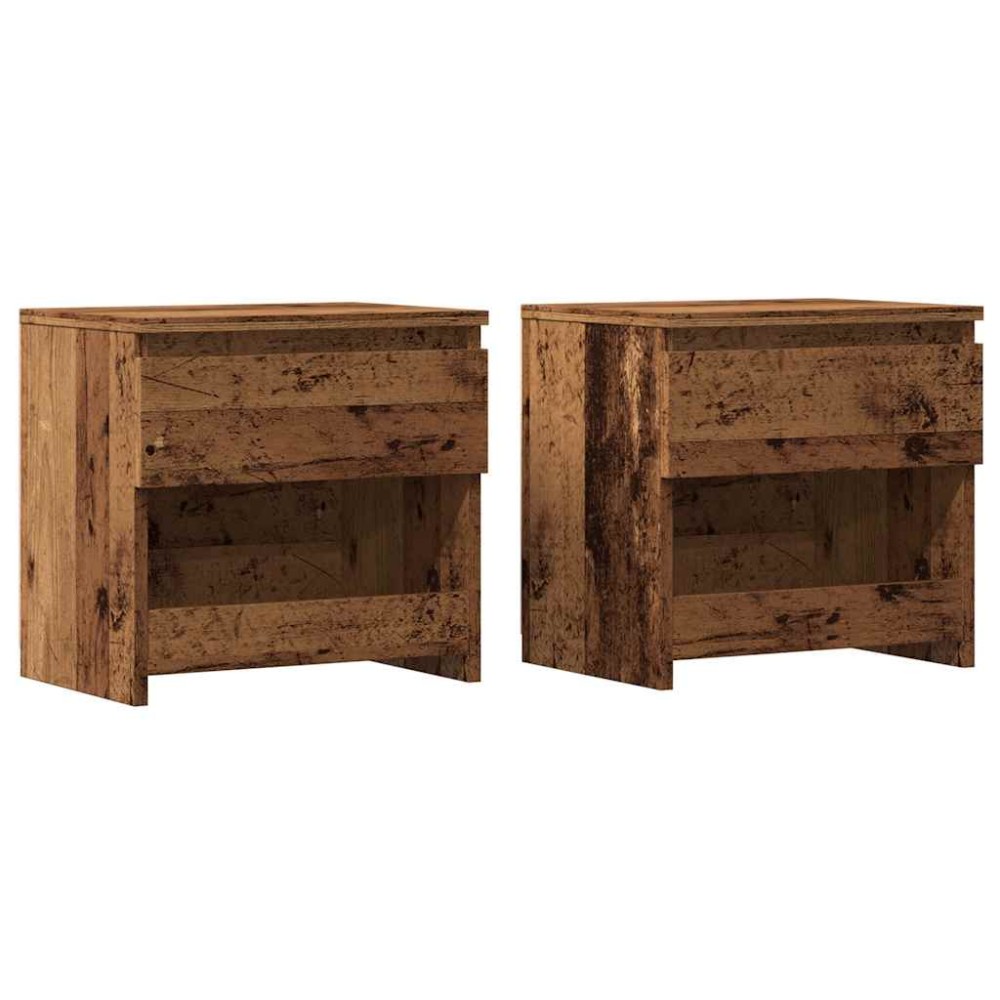 vidaXL Noptiere 2 buc. Lemn vechi 40x30x39 cm Lemn prelucrat