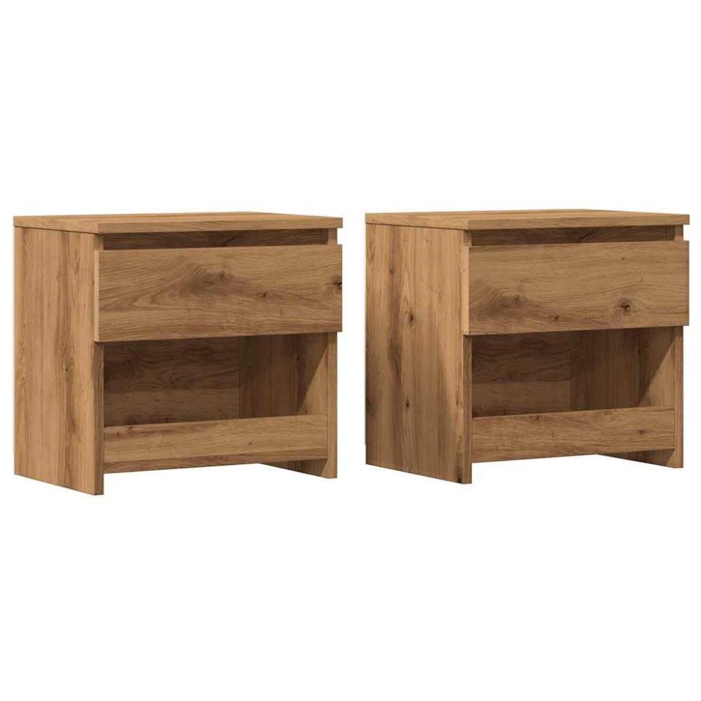 vidaXL Noptiere 2 buc Stejar Artisan 40x30x39 cm Lemn prelucrat