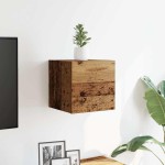 vidaXL Dulap TV montaj pe perete, lemn vechi, 30,5x30x30 cm