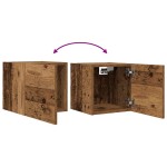 vidaXL Dulap TV montaj pe perete, lemn vechi, 30,5x30x30 cm